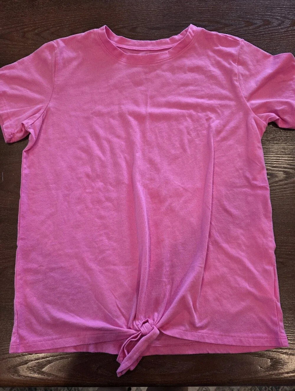 The Children's Place Girls XXL 16 5 Tie Front Solid Color Short Sleeve Tees